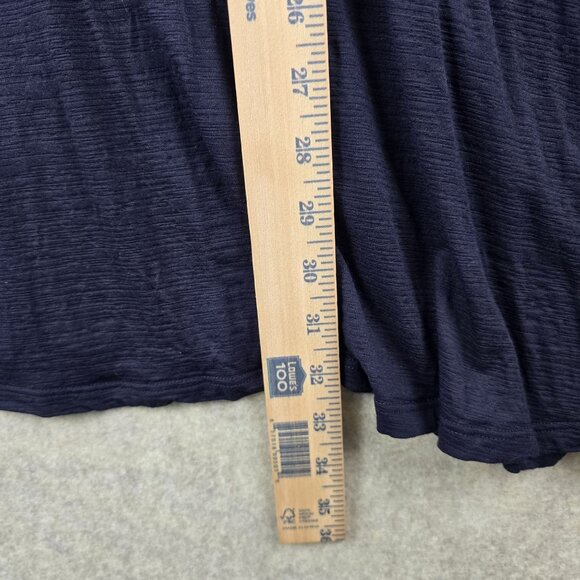 Lane Bryant Womens Swing Tee Navy Blue Size 26/28 Rayon Blend 3/4 Sleeve Pre-Own - Picture 4 of 5